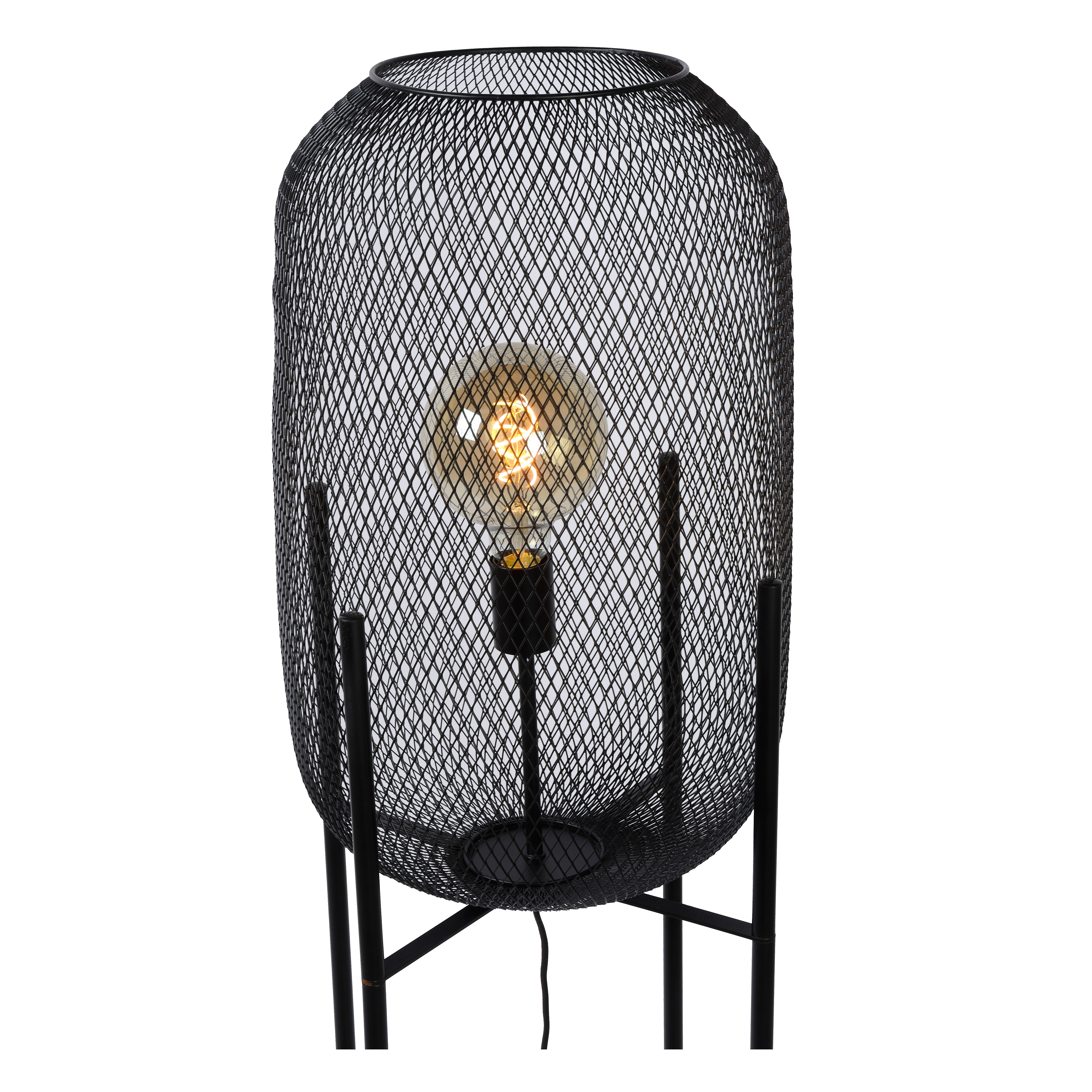 Black mesh deals floor lamp